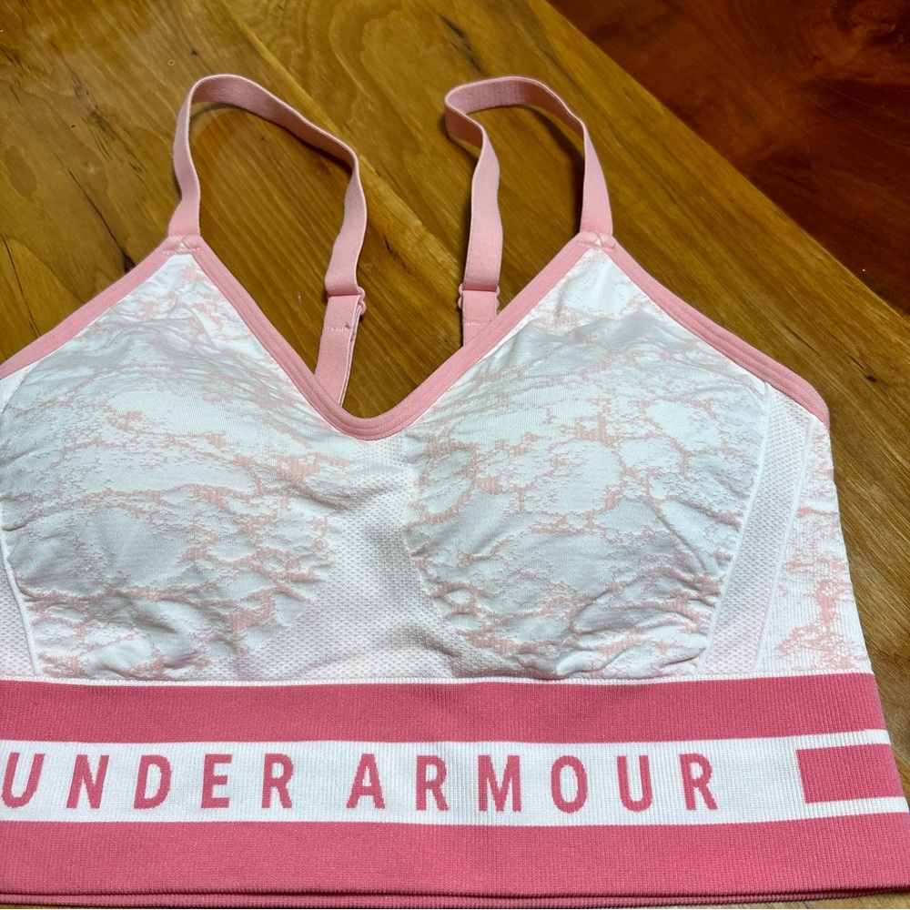 LG Women's Pink and White Sports Bra